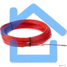 Протяжка кабельная (мини УЗК в бухте), стеклопруток, d=3,5 мм 100 м красная 47-1100 SDS