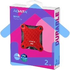 Внешний SSD ADATA SD620, 2TB, USB 3.2 Gen 2 Type-A, R/W 550/480, красный