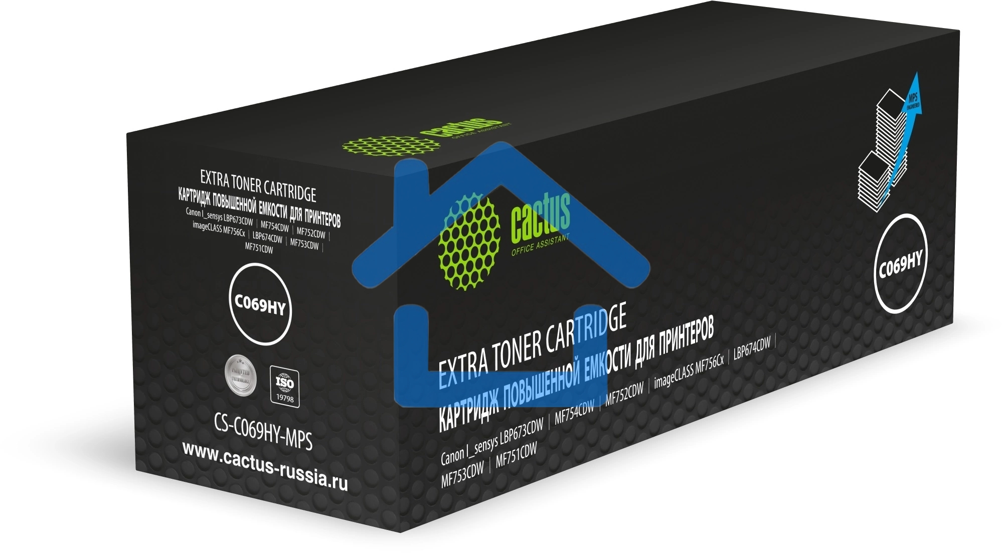 Картридж лазерный Cactus CS-C069HY-MPS 069HY желтый (9000стр.) для Canon I_sensys LBP673CDW/MF754CDW/MF752CDW/imageCLASS MF756Cx/LBP674CDW/MF753CDW/MF751CDW