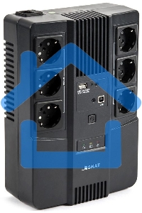 Источник бесперебойного питания Бастион SKAT-UPS 600 AI 220В 360Вт 1АКБ 7А·ч внутр. меандр. стаб-ция напр-я. 6 выходов (8998)