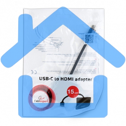 Переходник Cablexpert USB Type-C/HDMI, 15см, пакет (A-CM-HDMIF-01)