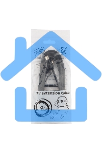 Кабель телевизионный Gembird, CCV-515, Coaxial M/F, 1.8м