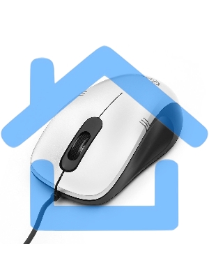 Мышь проводная Gembird MOP-100-S серебристый, 1000 dpi, USB, кнопки - 3