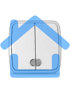 Выключатель 2-кл. ОП Электра 10А IP20 с подсветкой белый Союз 0030