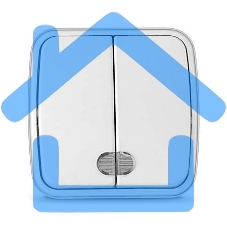 Выключатель 2-кл. ОП Электра 10А IP20 с подсветкой белый Союз 0030 Выключатель 2-кл. ОП Электра 10А IP20 с подсветкой белый Союз 0030