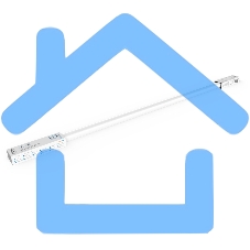 Светильник линейный Gauss ULTRACOMPACT 45W 4550lm 6500K 185-265V IP65 1490*40*30мм LED