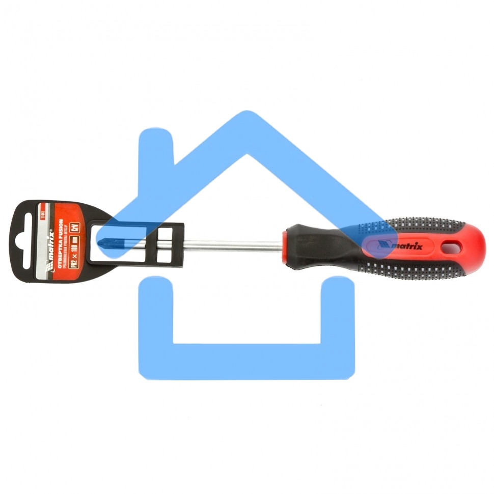 Отвертка Matrix Fusion, PH2 х 100 мм, CrV, 3-х компонентная рукоятка 
