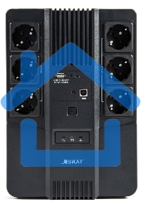 Источник бесперебойного питания Бастион SKAT-UPS 600 AI 220В 360Вт 1АКБ 7А·ч внутр. меандр. стаб-ция напр-я. 6 выходов (8998)