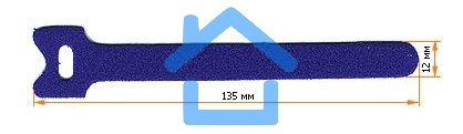Хомут-липучка Lanmaster LAN-VCM135-BL 135x12мм (упак:20шт) полимер внутри помещений голубой