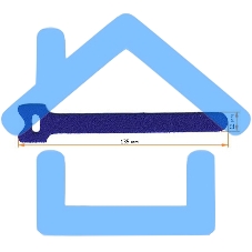 Хомут-липучка Lanmaster LAN-VCM135-BL 135x12мм (упак:20шт) полимер внутри помещений голубой