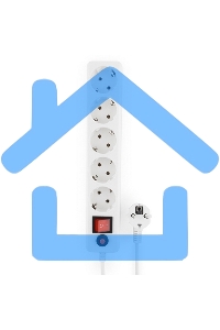 Сетевой фильтр Гарнизон ЕНLW-4 0,5 м 5 розеток белый 