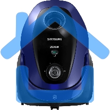 Пылесос Samsung VC20M251AWB синий, 460/2000 Вт, уборка сухая, пылесборник мешок 2.5 л