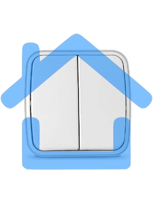 Выключатель 2-кл. ОП Электра 10А IP20 белый Союз 0031