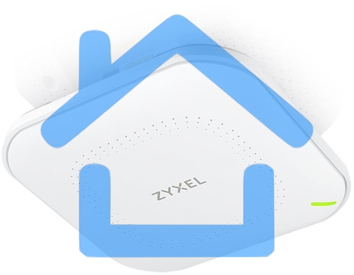 Гибридная точка доступа Zyxel NebulaFlex NWA50AX, WiFi 6, 802.11a/b/g/n/ac/ax (2,4 и 5 ГГц), MU-MIMO, антенны 2x2, до 575+1200 Мбит/с, 1xLAN GE, PoE, без поддержки Captive portal и WPA-Enterprise, защ