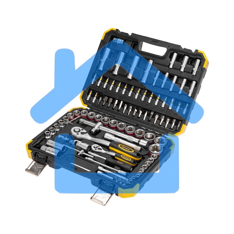 Набор инструментов, 1/2, 1/4, CrV, пластиковый кейс, 94 предмета KRANZ