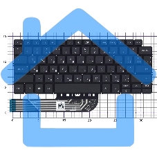 Клавиатура для ноутбука Dell Latitude 3301 черная без рамки