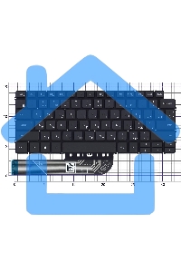 Клавиатура для ноутбука Dell Latitude 3301 черная без рамки