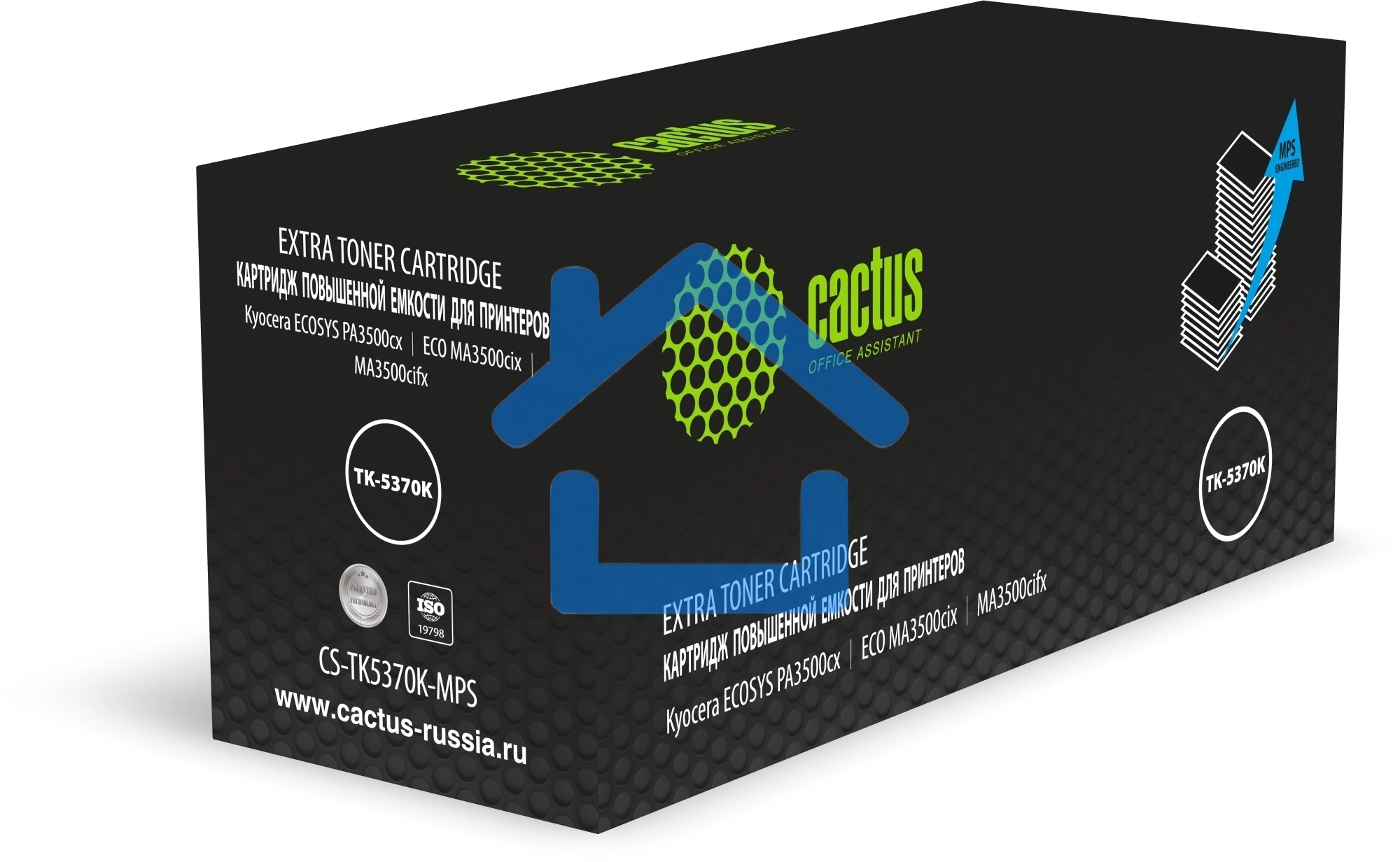 Картридж лазерный Cactus CS-TK5370K-MPS черный (18500стр.) для Kyocera ECOSYS PA3500cx/ECO MA3500cix/MA3500cifx