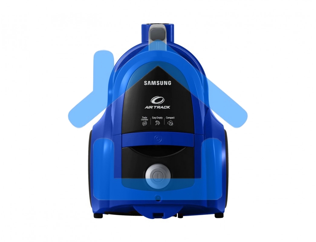 Пылесос Samsung VCC4520S36 синий/черный, 350/1600 Вт, уборка сухая, пылесборник контейнер 1.3 л