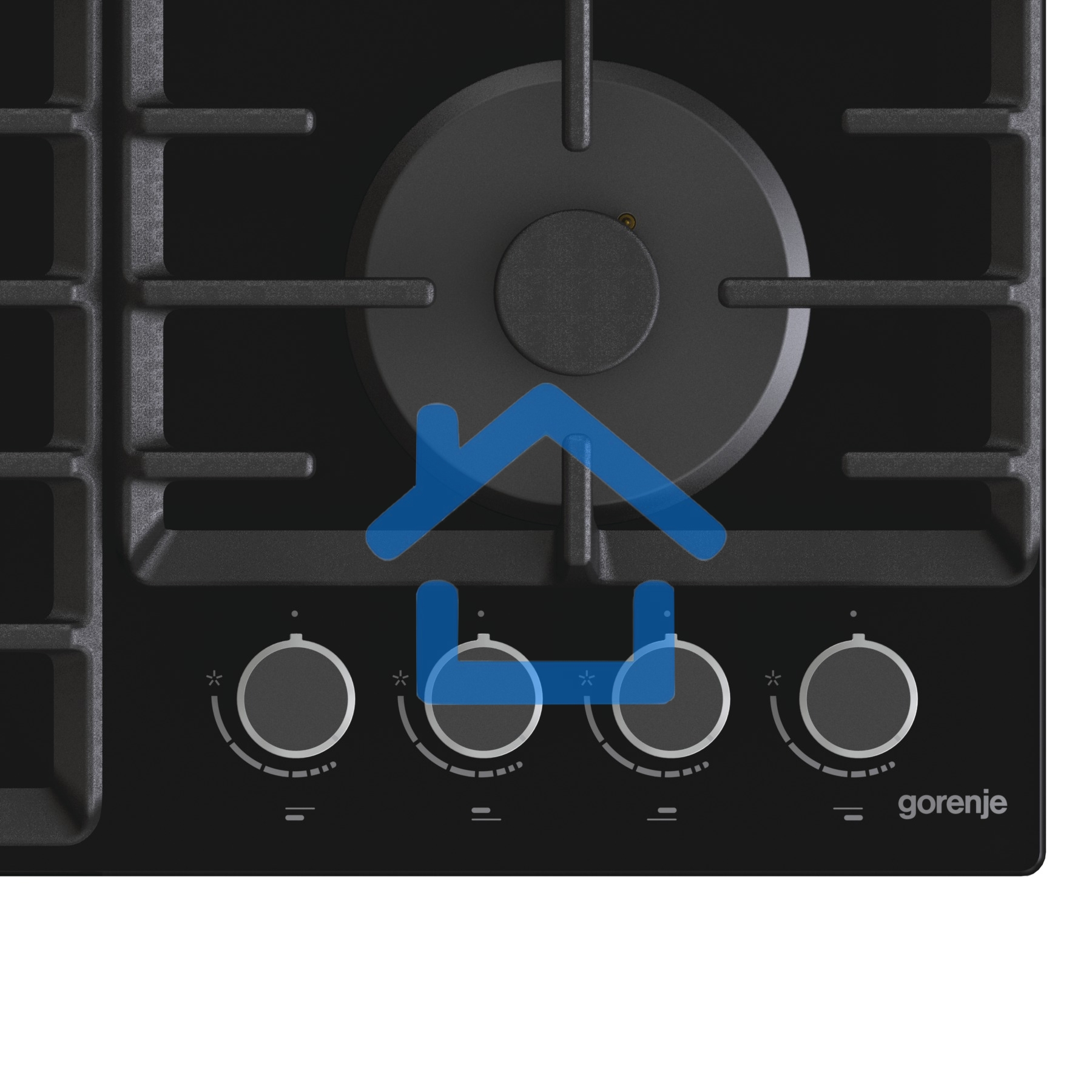 Встраиваемая варочная панель Gorenje Газовая варочная панель на закаленном стекле, Габаритные размеры (шхвхг): 60 × 13.6 × 52 см  Газ-контроль