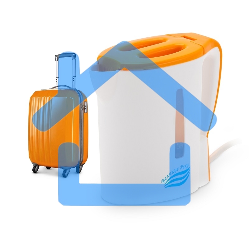 Чайник электрический Великие Реки Мая-1 бело-оранжевый