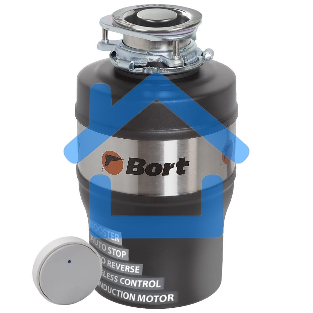 Измельчитель пищевых отходов Bort Alligator Max, 560 Вт., объем 1 600 мл., ПДУ