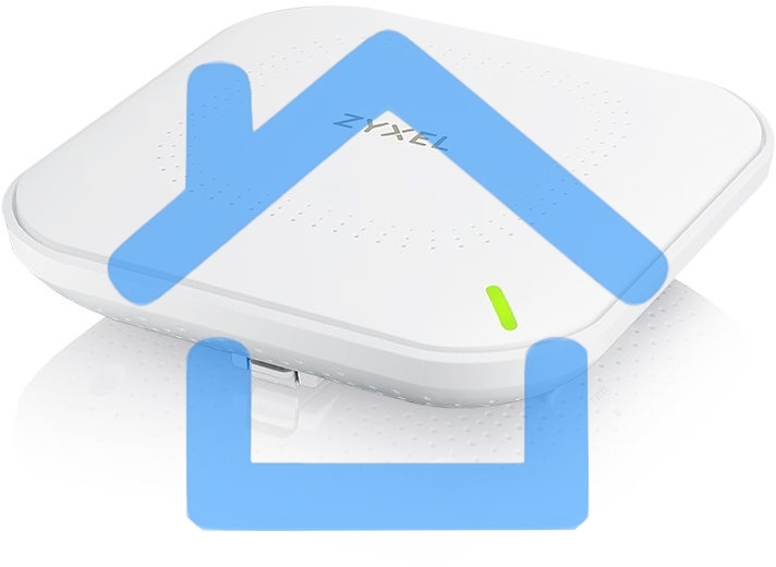 Гибридная точка доступа Zyxel NebulaFlex NWA50AX, WiFi 6, 802.11a/b/g/n/ac/ax (2,4 и 5 ГГц), MU-MIMO, антенны 2x2, до 575+1200 Мбит/с, 1xLAN GE, PoE, без поддержки Captive portal и WPA-Enterprise, защ