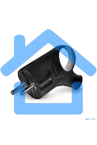 Вилка электрич. с заземл. угл. с ушком черный 16А 250В (еврослот) UNIVersal А0112