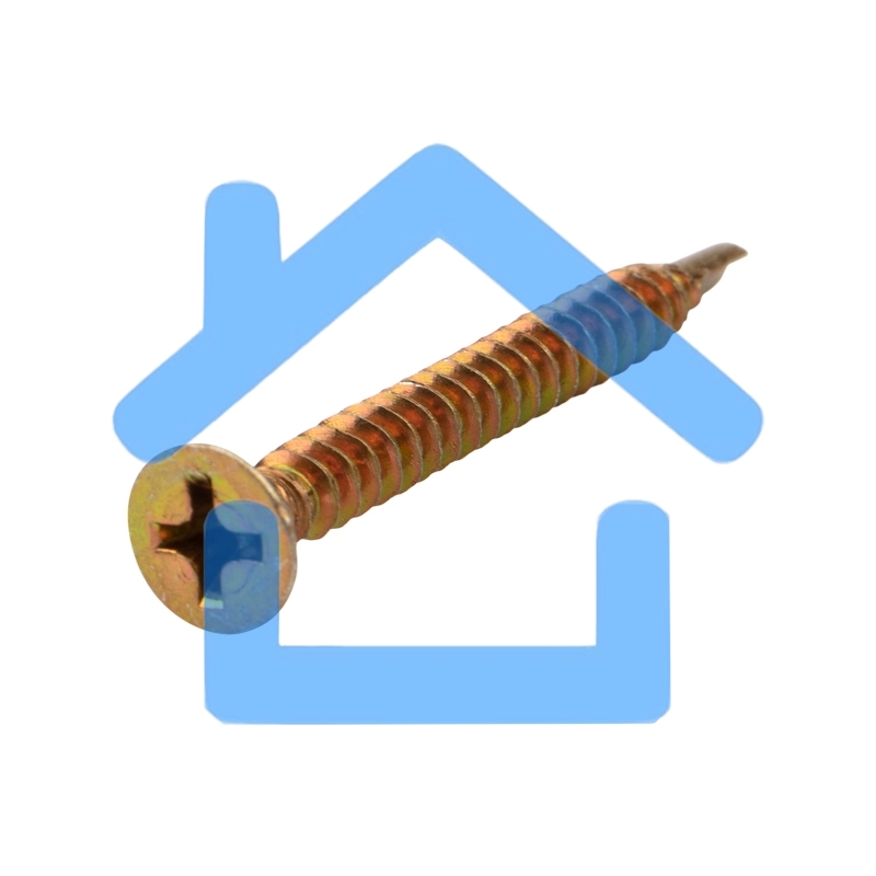 Саморез оконный KRANZ сверло, 3.9х38, желтый цинк, короб (500 шт./уп.)