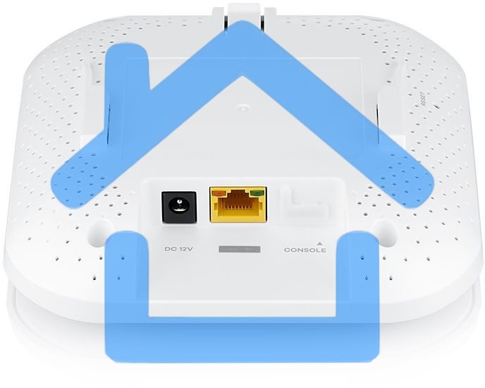 Гибридная точка доступа Zyxel NebulaFlex NWA50AX, WiFi 6, 802.11a/b/g/n/ac/ax (2,4 и 5 ГГц), MU-MIMO, антенны 2x2, до 575+1200 Мбит/с, 1xLAN GE, PoE, без поддержки Captive portal и WPA-Enterprise, защ