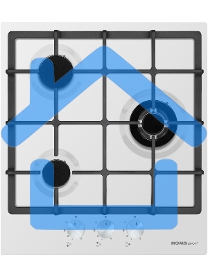 Газовая варочная панель HOMSair HGE433TGCWH