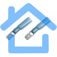 Клемма плоская изолированная термоусаживаемая штекер 6.35 мм 1.5-2.5 мм² (РПи-п-т 2.5-(6.3)) синий Rexant