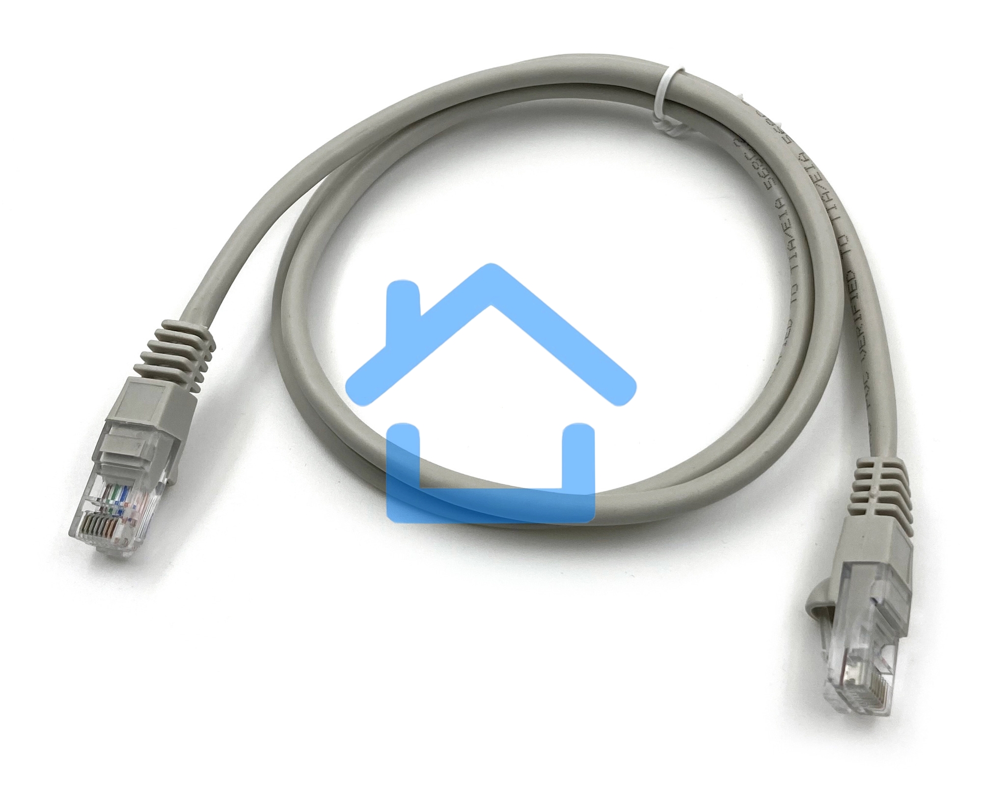 Патч-корд Buro cat5E 1м серый RJ-45 (m)-RJ-45 (m)