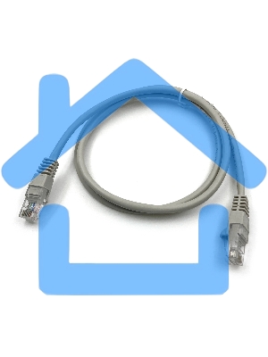 Патч-корд Buro cat5E 1м серый RJ-45 (m)-RJ-45 (m)