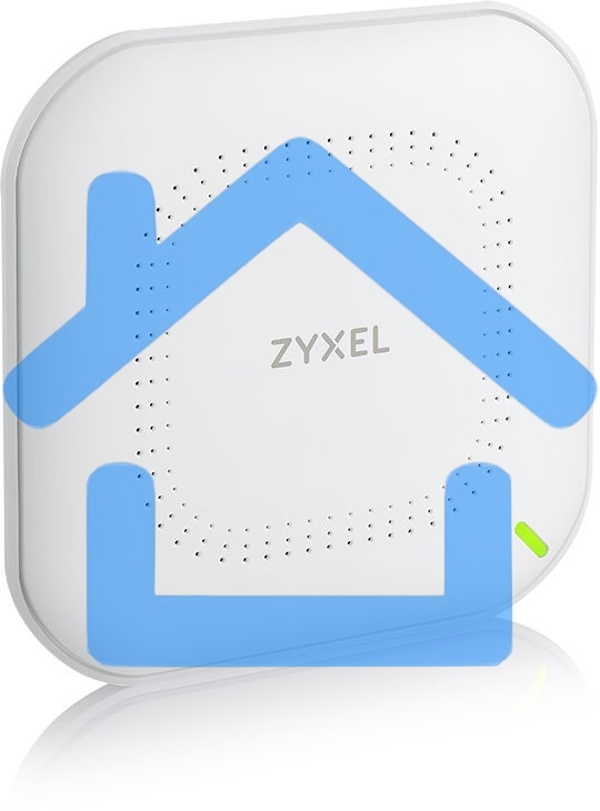 Гибридная точка доступа Zyxel NebulaFlex NWA50AX, WiFi 6, 802.11a/b/g/n/ac/ax (2,4 и 5 ГГц), MU-MIMO, антенны 2x2, до 575+1200 Мбит/с, 1xLAN GE, PoE, без поддержки Captive portal и WPA-Enterprise, защ