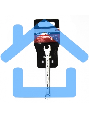 Ключ комбинированный Matrix, 7 мм, CrV, полированный хром