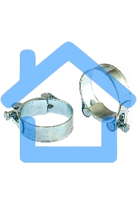 Хомуты металлические, силовые 56-59 мм, ширина 22 мм, шарнирные, W1, 2 шт. Сибртех