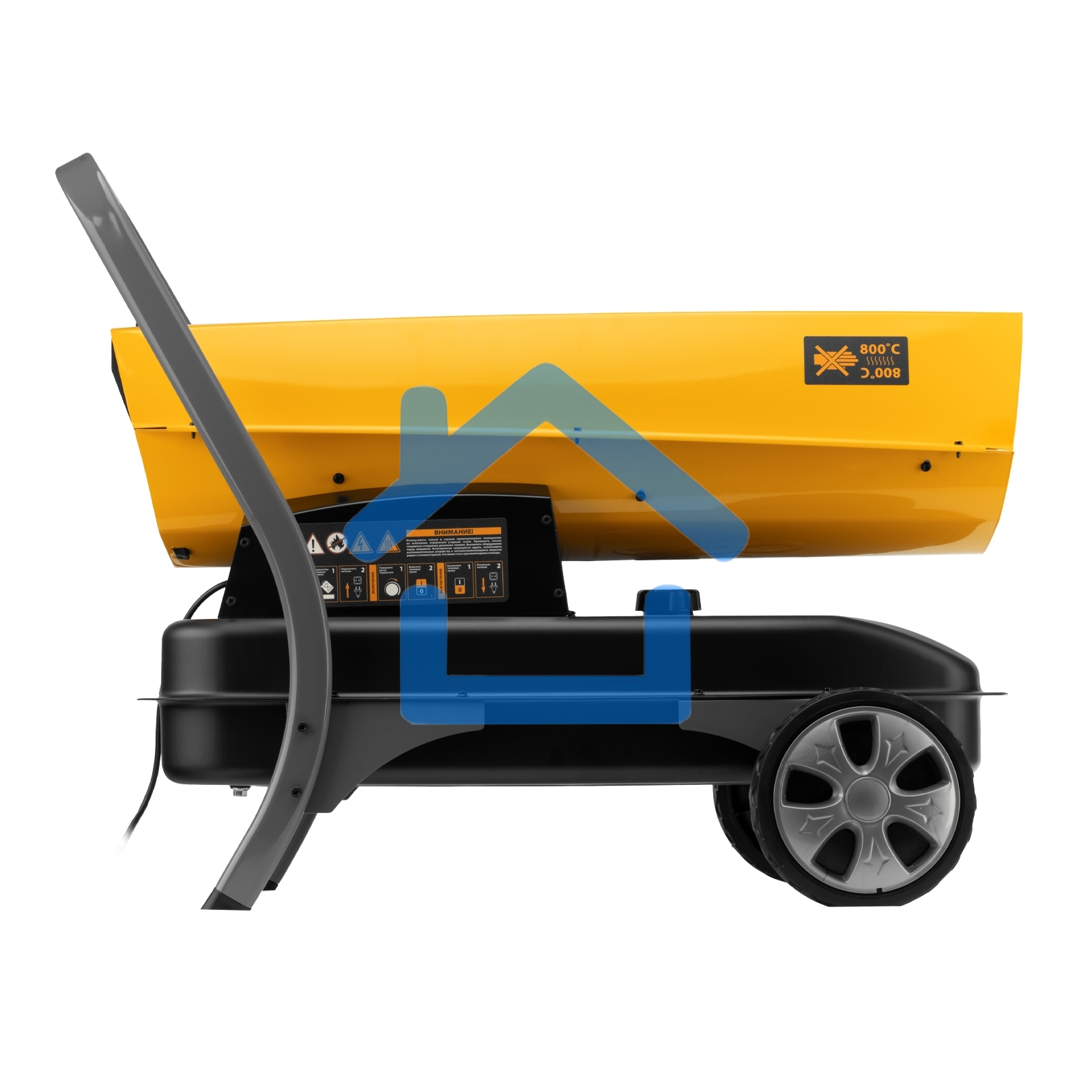 Дизельная тепловая пушка Denzel DHG-45i, 45 кВт, 1000 м3/ч, прямой нагрев, электронный термостат