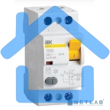 Выключатель дифференциального тока (УЗО) 2п 63А 100мА тип ACS ВД1-63 ИЭК MDV12-2-063-100