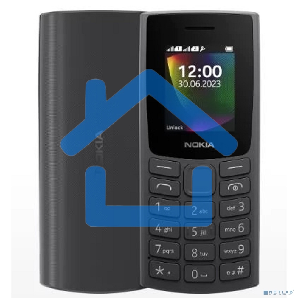Мобильный телефон Nokia 106 TA-1564 DS CHARCOAL 4/4Mb черный