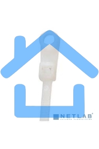 Хомут-стяжкa нейлоновая под винт Rexant 200x4,3 мм, белая, упаковка 100 шт.