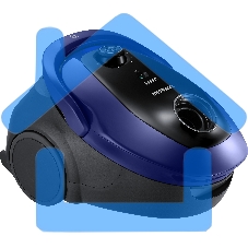 Пылесос Samsung VC20M251AWB синий, 460/2000 Вт, уборка сухая, пылесборник мешок 2.5 л