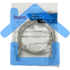 Патч-корд Buro cat5E 1м серый RJ-45 (m)-RJ-45 (m)