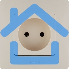 Розетка 2К винты, сл. кость ETIKA 