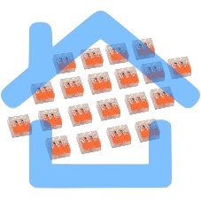 Клемма соединительная рычажковая компактная Rexant 3-проводная, прозрачная, 0.14-4 мм² (20 шт./уп.)