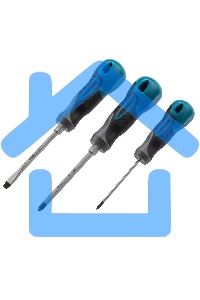 Набор отверток GROSS комбинированный 3 шт,S2, трехкомпонентная рукоятка 12167