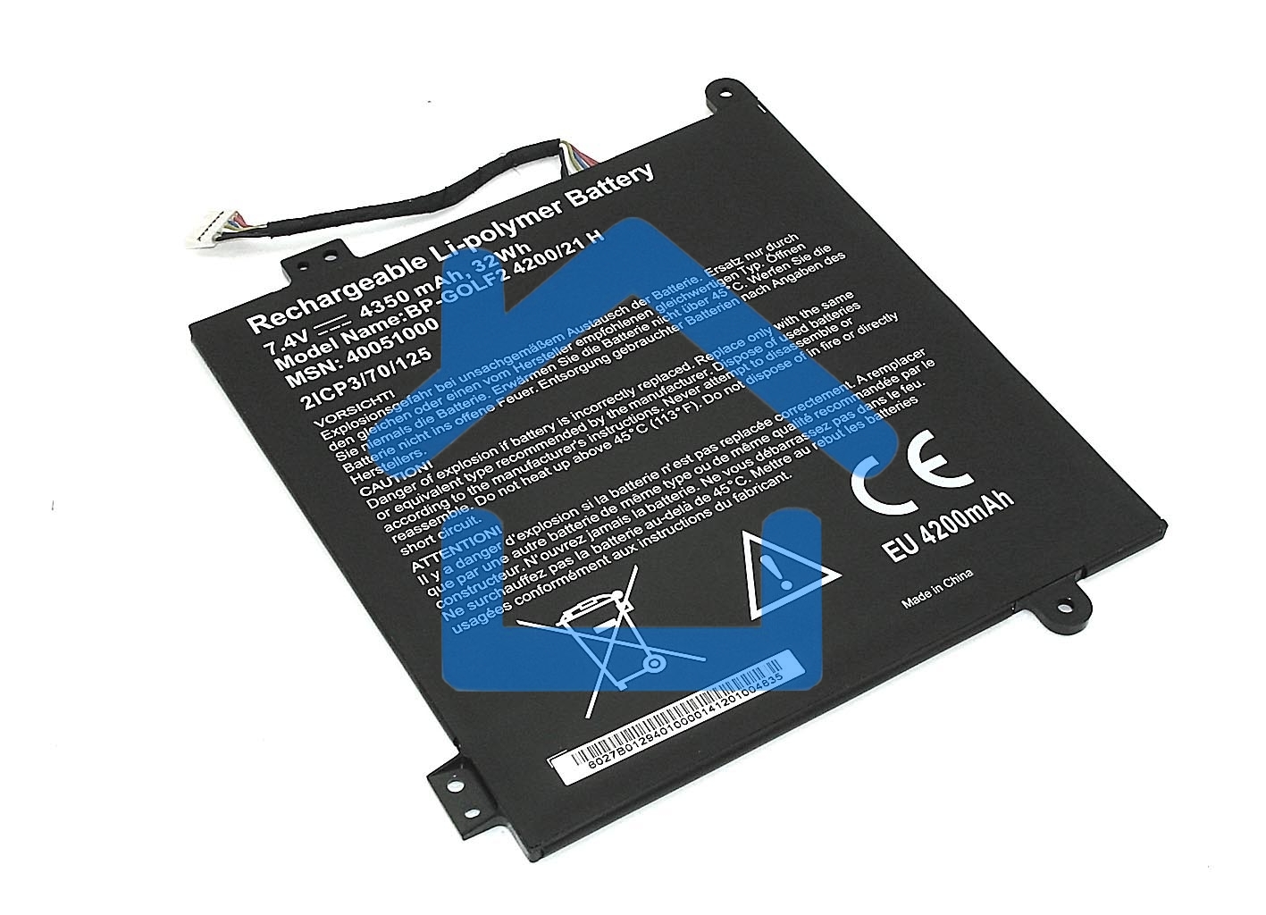 Аккумуляторная батарея для ноутбука Acer One Cloudbook11 7PIN 7.4V 4350mAh
