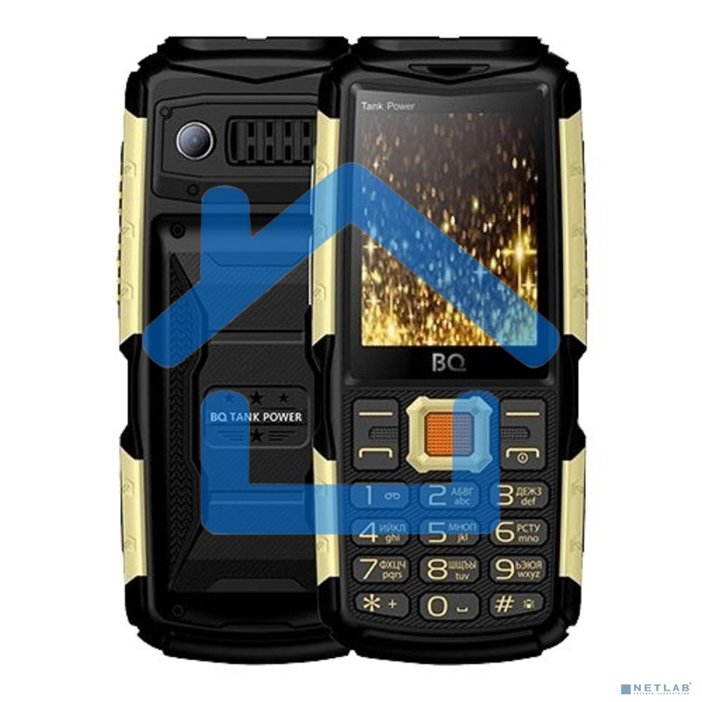 Мобильный телефон BQ-2430 Tank Power Black+Gold 2.4”