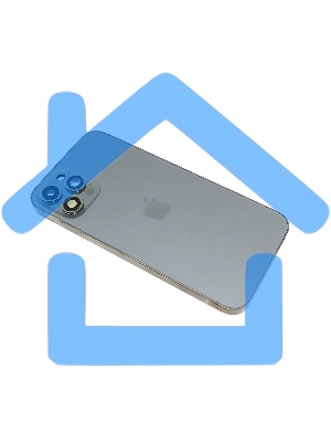 Задняя крышка (корпус) в сборе с рамкой для Apple iPhone 12 Pro Max черный