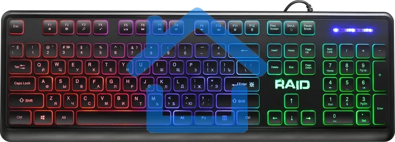 Клавиатура проводная Defender Raid GK-778DL, USB, черный